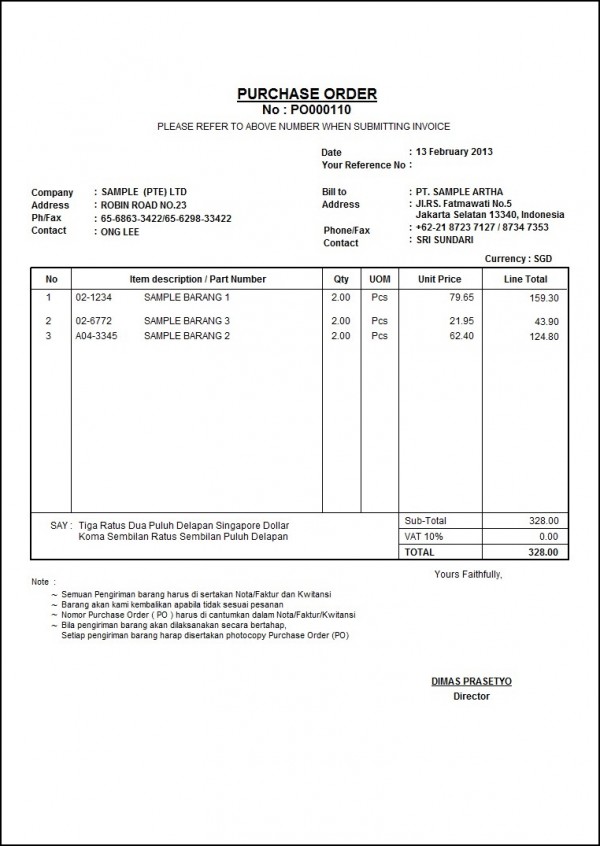 Contoh PO Manual-1