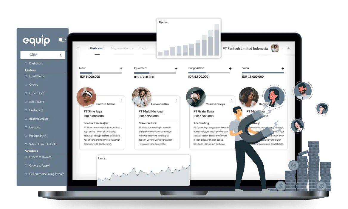 Fitur - fitur software CRM Equip