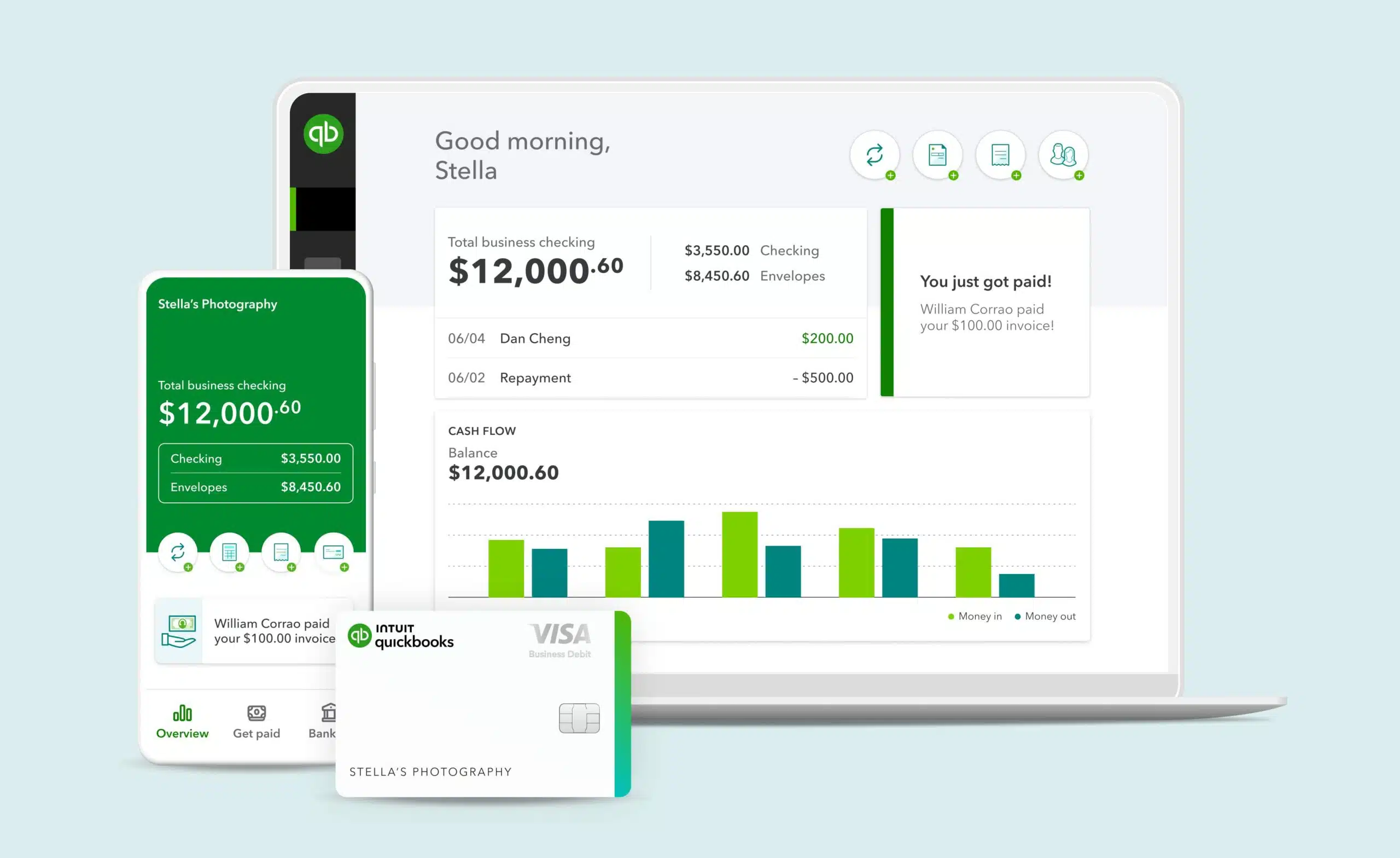 dashboard accounting software quickbook