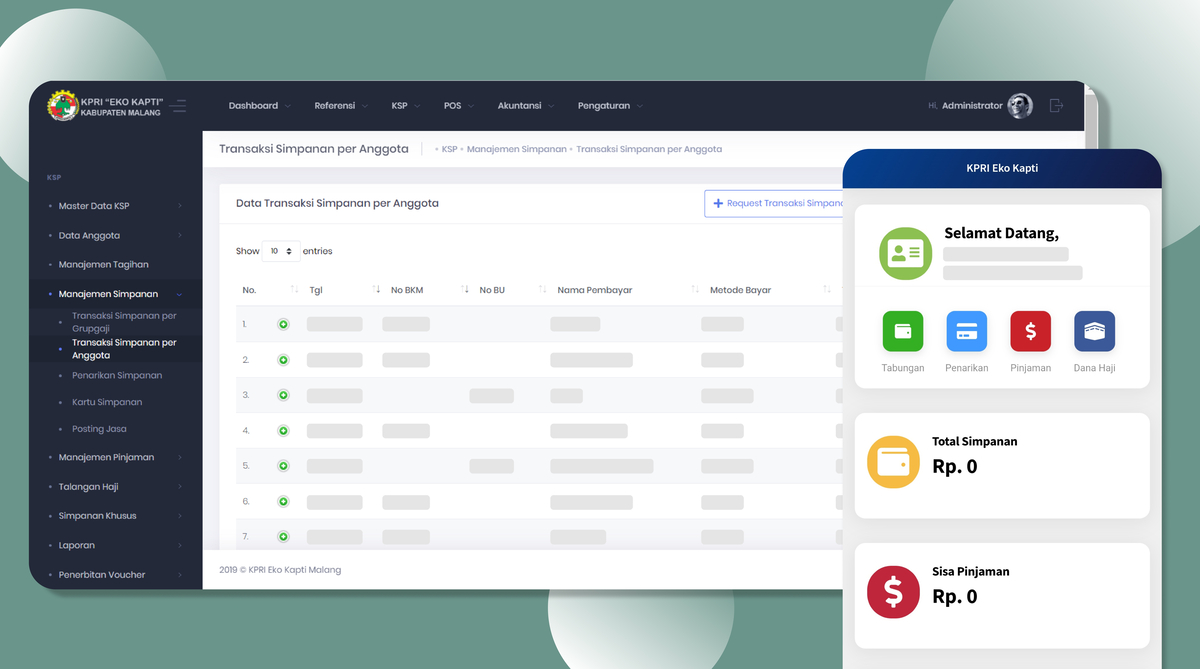 aplikasi koperasi serba usaha sekawanmedia