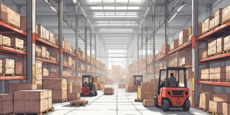 Ilustrasi manfaat 3PL WMS yang menunjukkan operasional gudang lebih efisien, akurat, dan terorganisir.