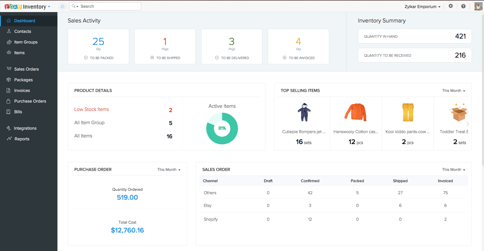 Aplikasi Inventory Management Zoho