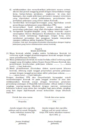 contoh kontrak lumpsum proyek