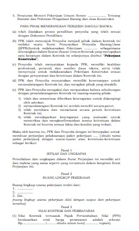sampel kontrak lumpsum