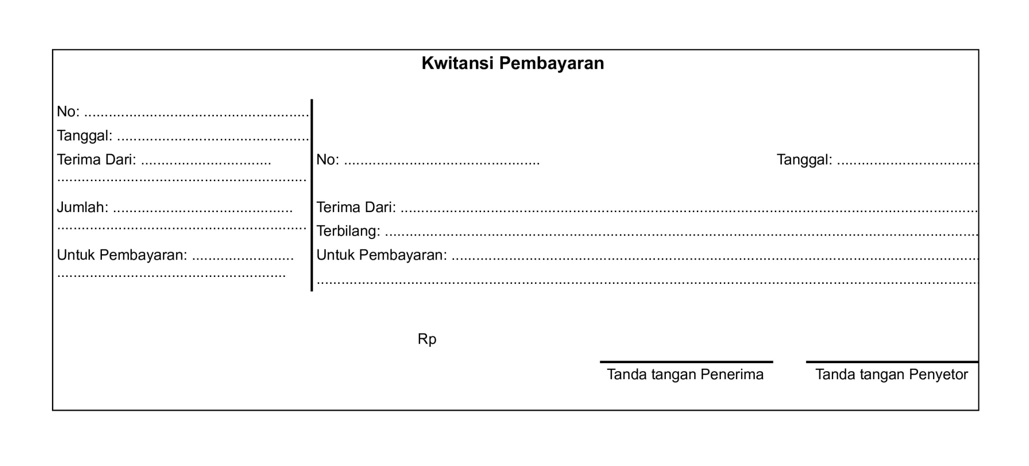 template kwitansi kosong