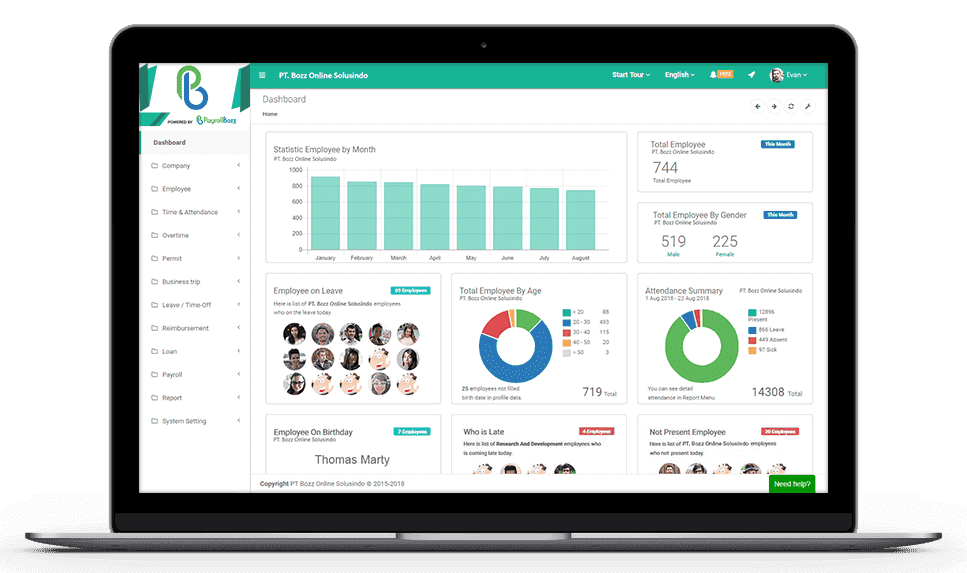 Software HRIS PayrollBozz