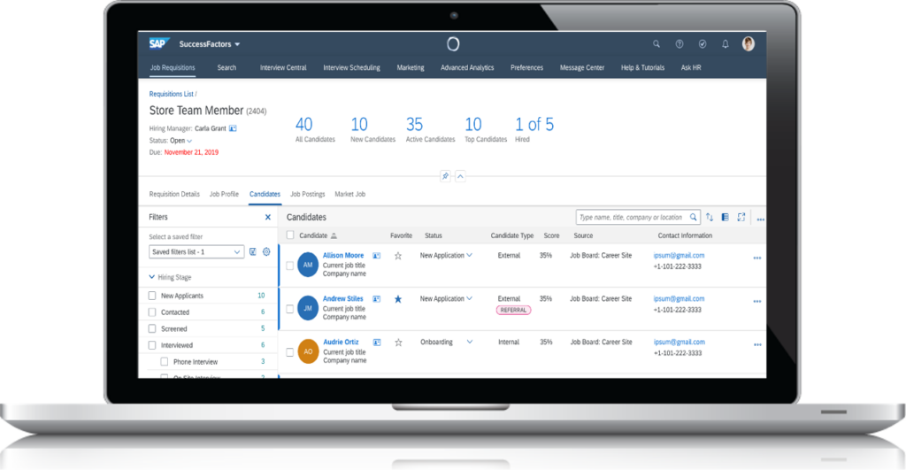 Software HRIS SuccessFactors
