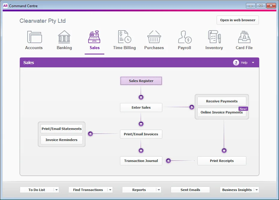 Fungsi MYOB Accounting