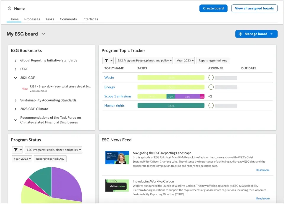 Workiva ESG software