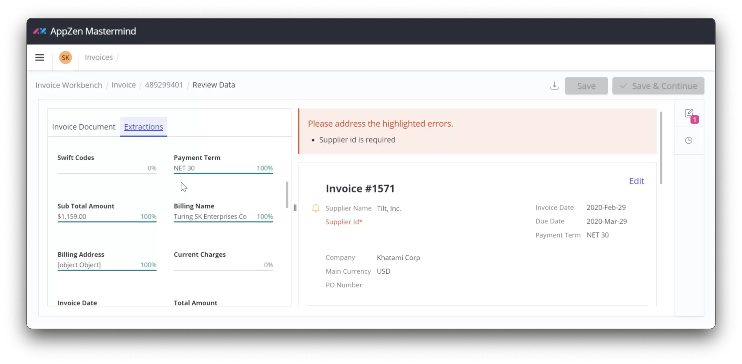 Appzen ai accounting software