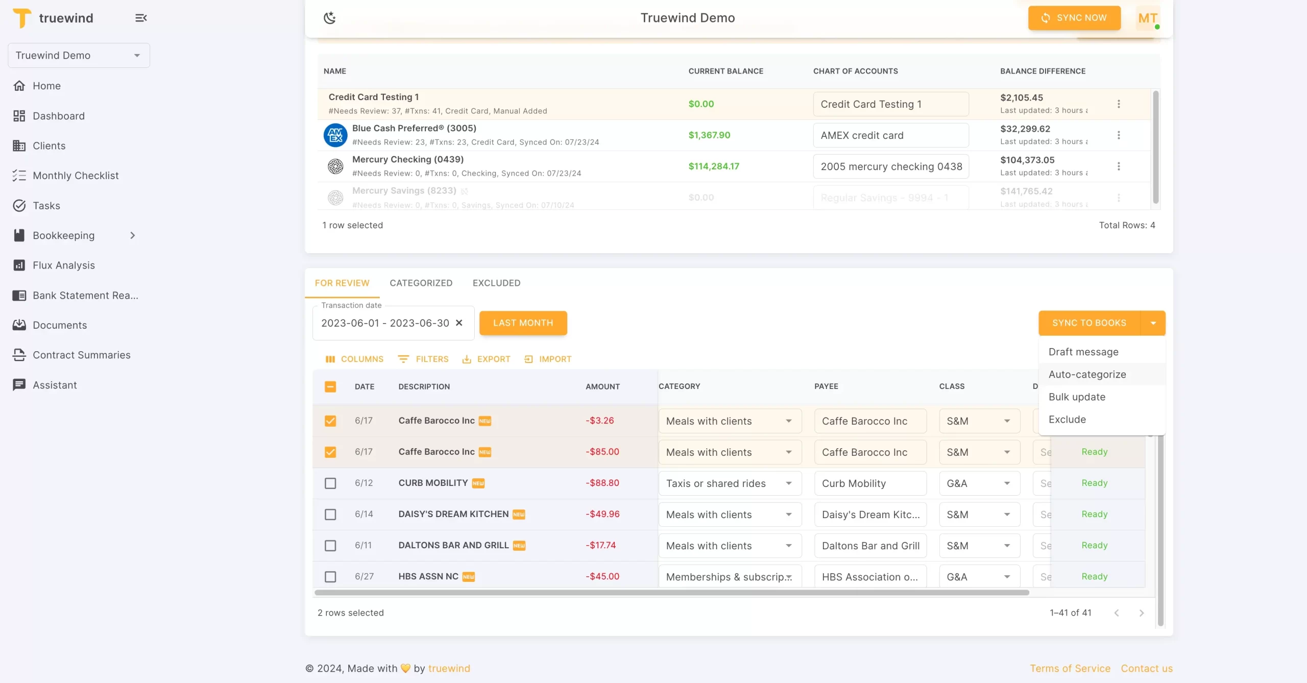 truewind ai accounting software