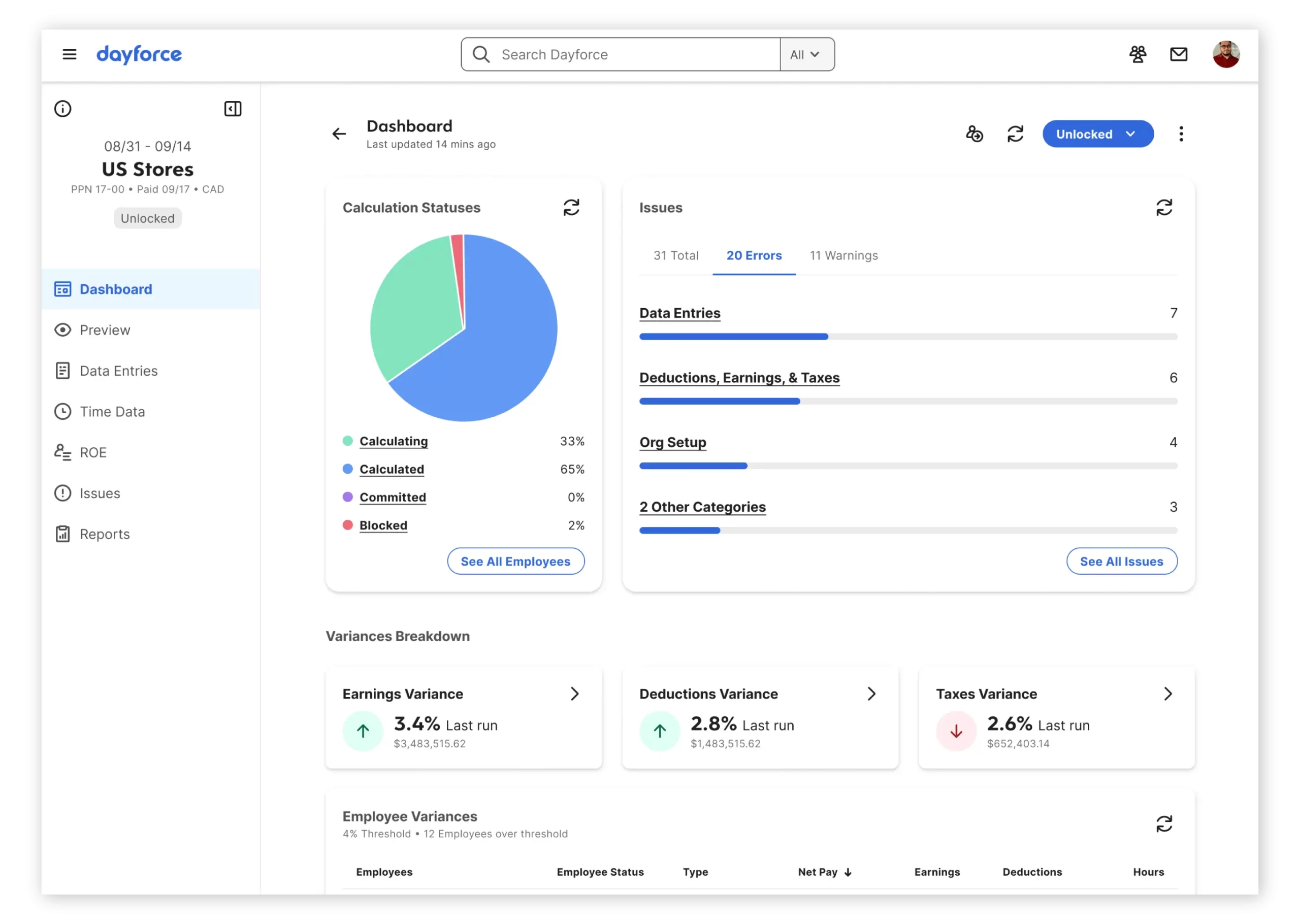 dayforce dashboard