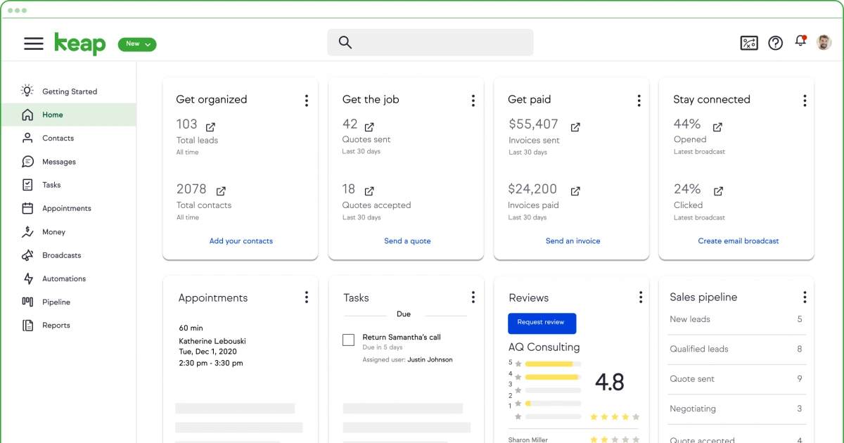 keap-dashboard