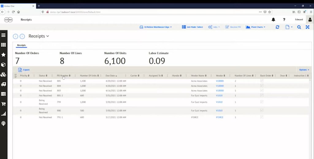 Korber Warehouse Management Software