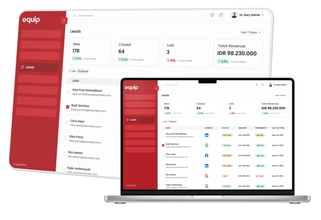 Software CRM EQUIP