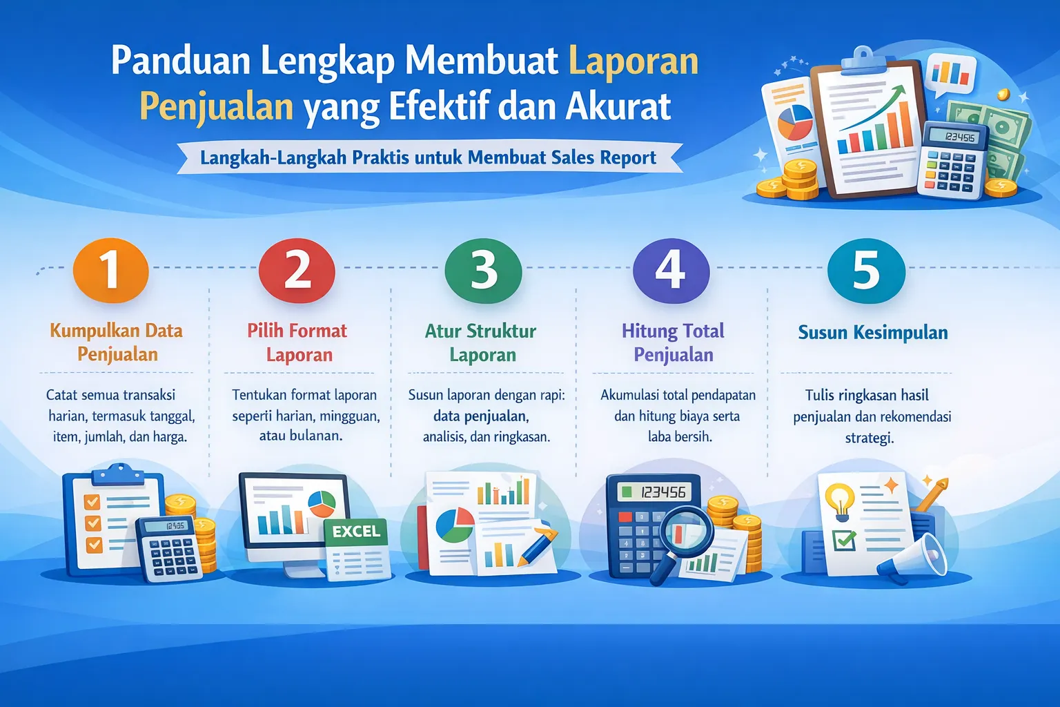 laporan penjualan infografis