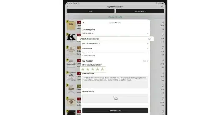 wine ratings