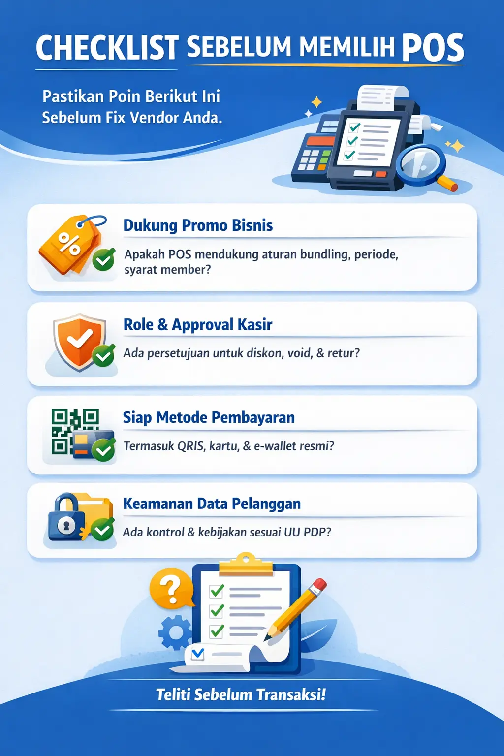 checklist memilih pos
