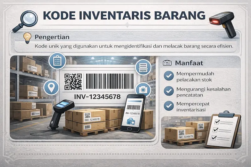 infografis kode inventaris barang
