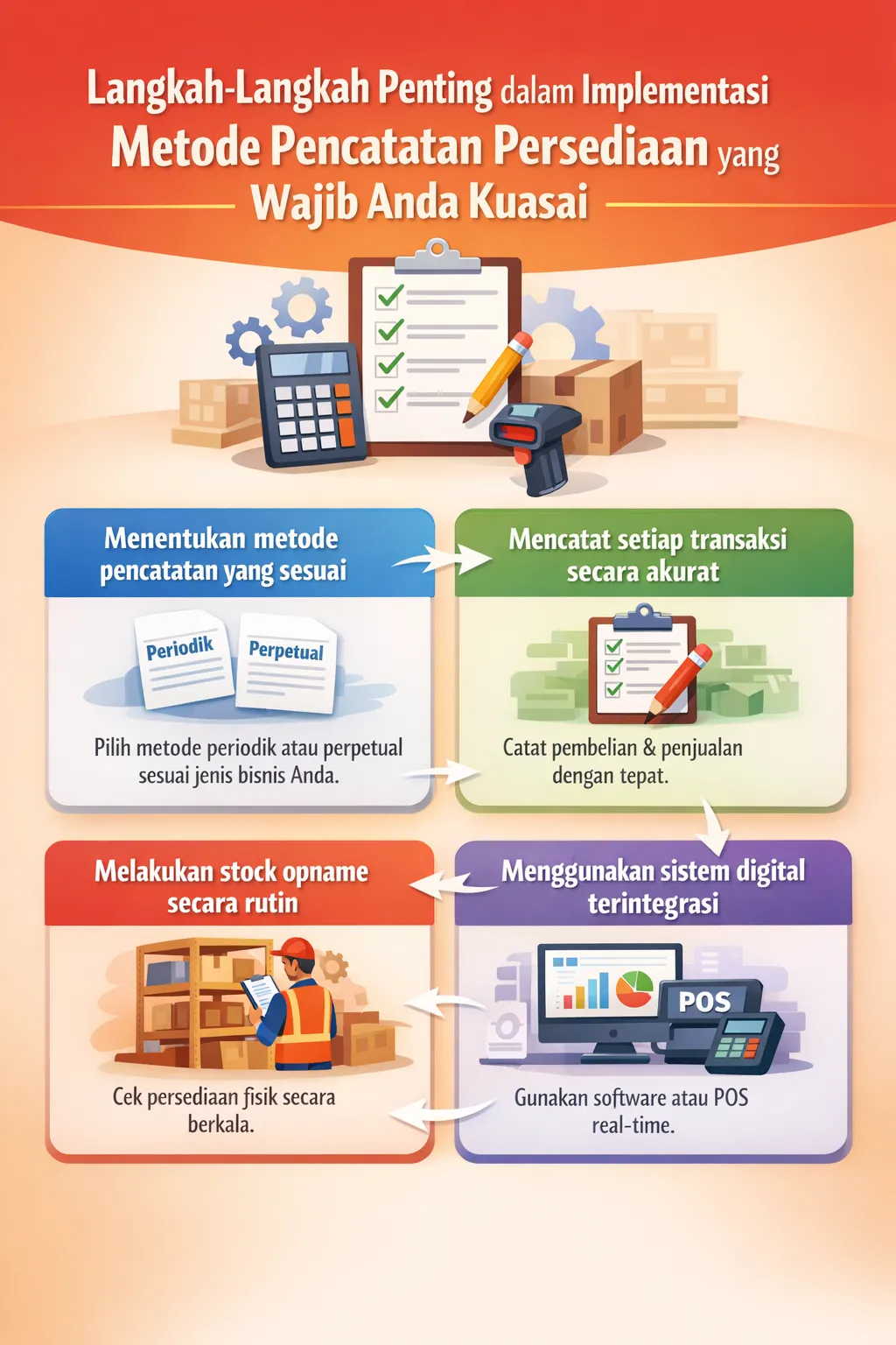 langkah metode pencatatan persediaan