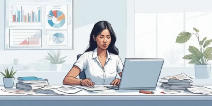 Ilustrasi laporan keuangan dan pelaporan pajak perusahaan