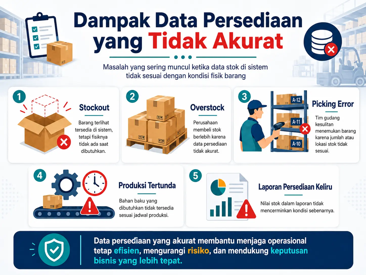 dampak data persediaan yang tidak akurat